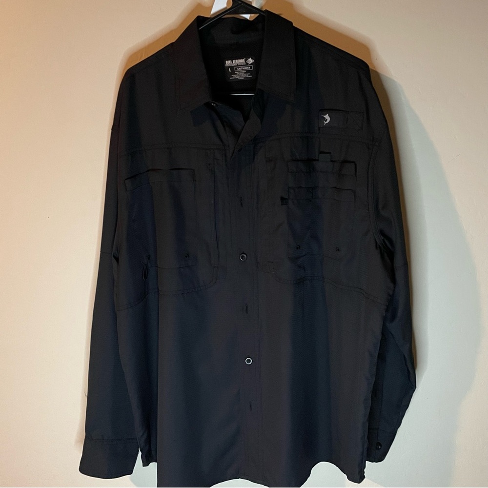 Reel Legends Shirt Mens Fishing Saltwater Long Sleeve Vented